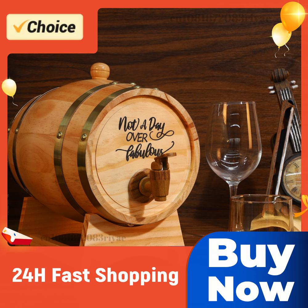 Wine Beer Rum - Botte per whisky incisa da 3L