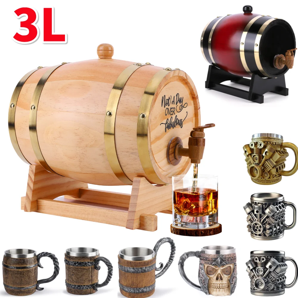 Wine Beer Rum - Barile di whisky in legno da