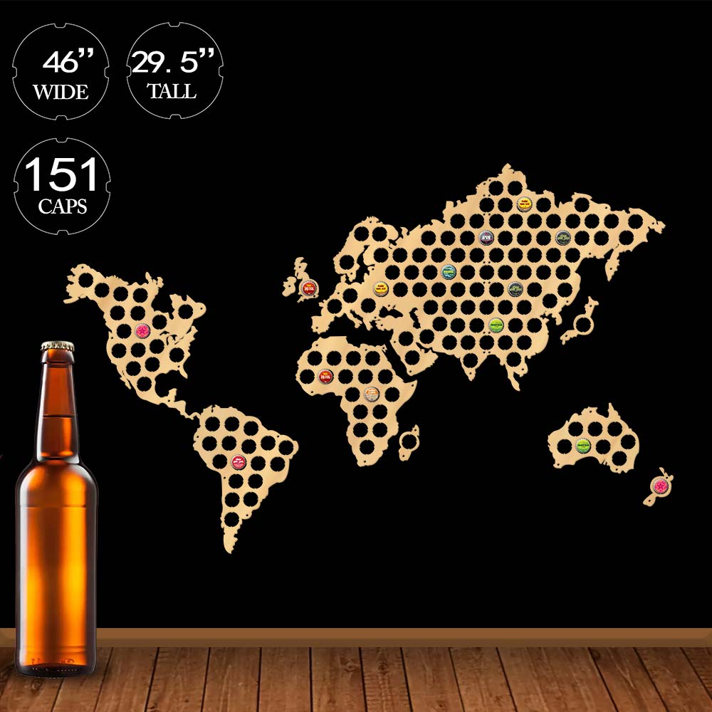 Craft Beer & Wine U- - Creativo Artigianato In Legno Mappa Del