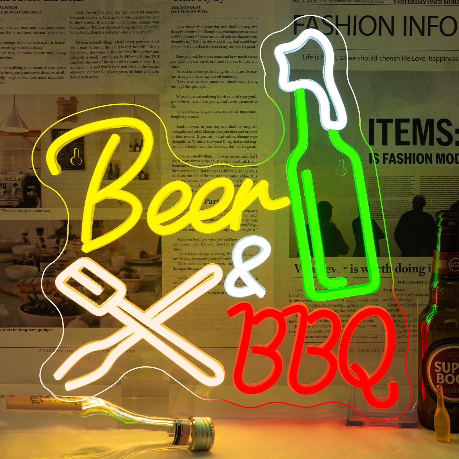 Wine Beer Restaurant - Insegne al Neon per Birra e