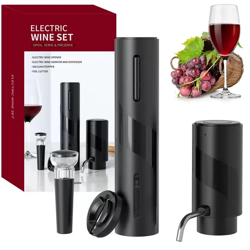 Decanter Aerator Set - Set apribottiglie elettrico 4 in 1
