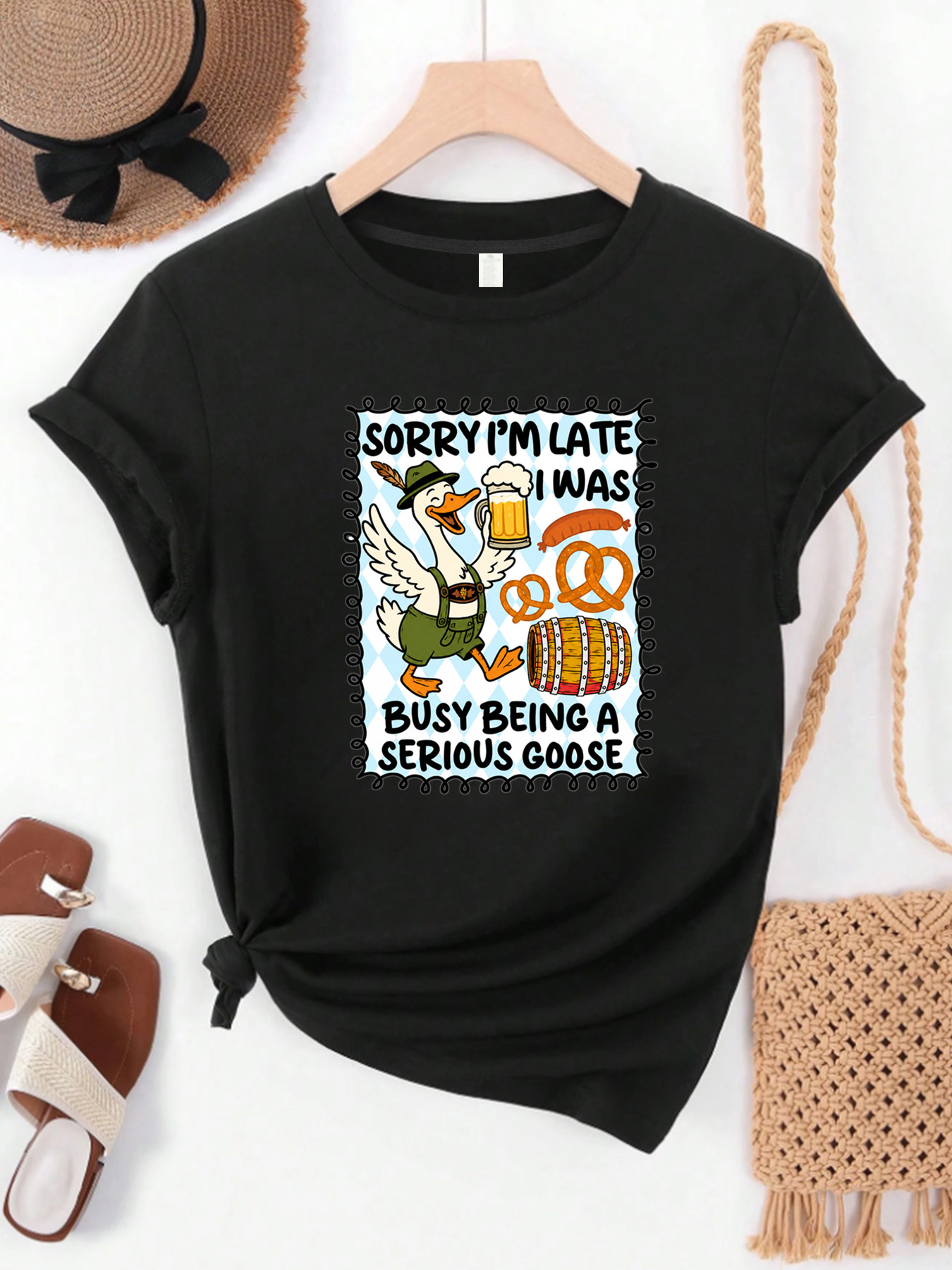 【MYJ06269】T-shirt da donna tag - Wine Plus Beer recensione e prezzo